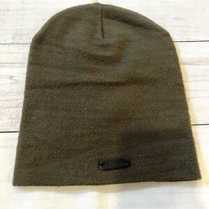 Zara Olive-Green Knit Beanie